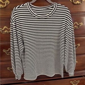 Striped Black and White Men's Sweater